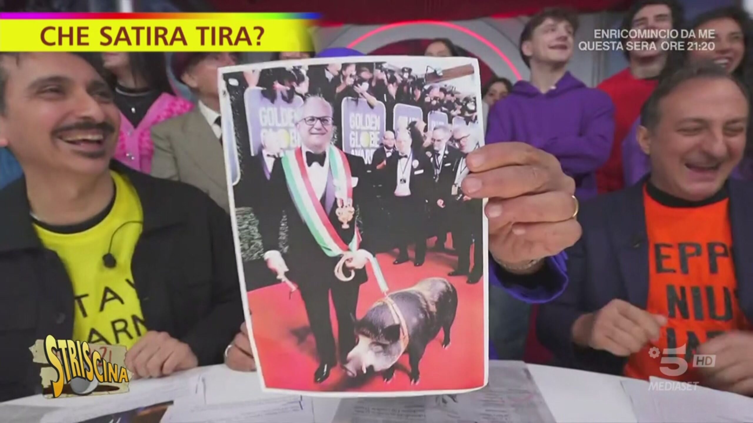 Hollywood, per il sindaco di Roma tappeto rosso con cinghiale - Striscia la notizia