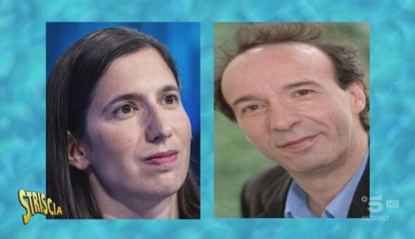 Elly Schlein e Roberto Benigni, stesso profilo dantesco