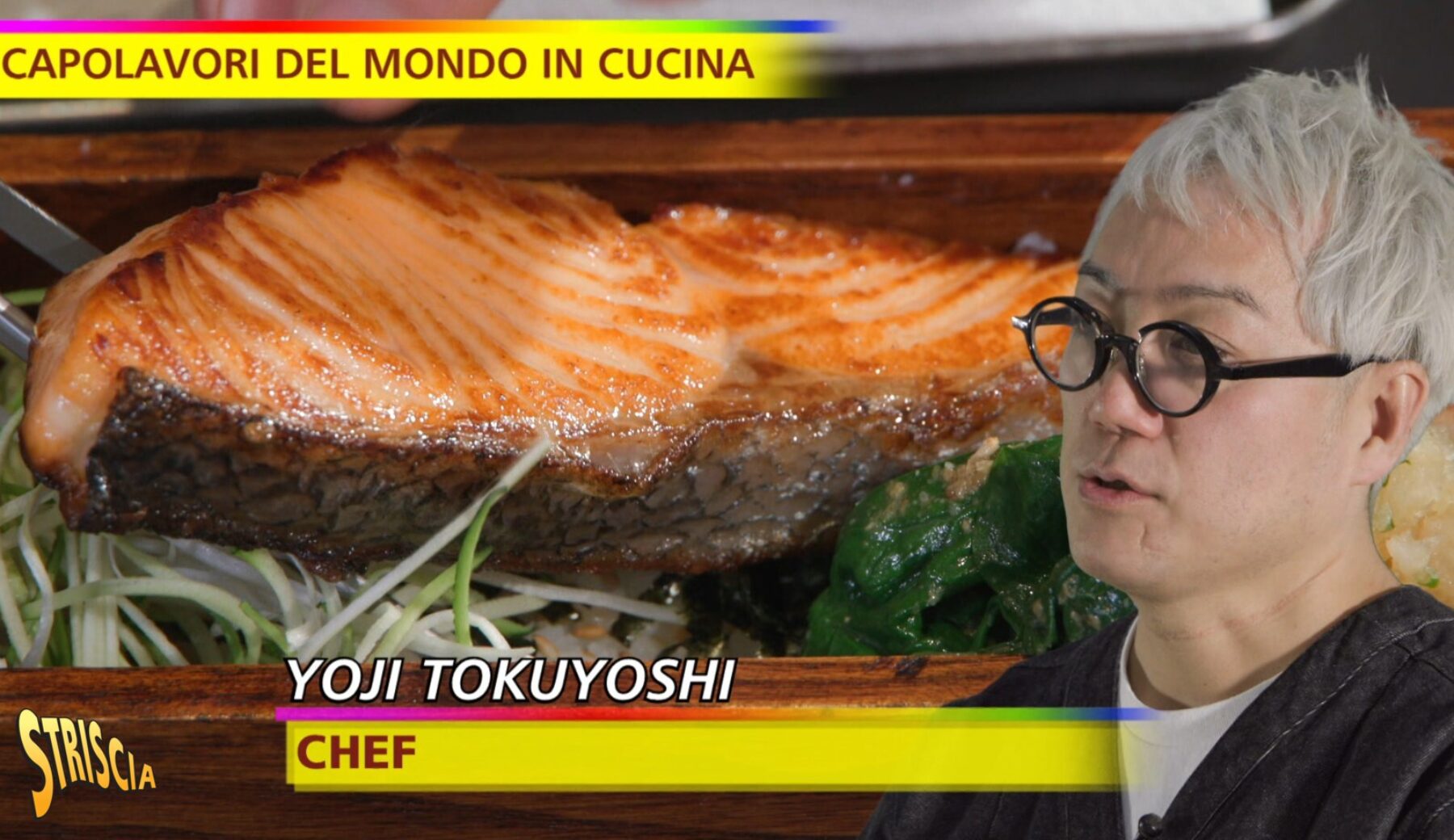 Oggi a Striscia, il “Salmone Saikyoyaki Bento” di Yoji Tokuyoshi