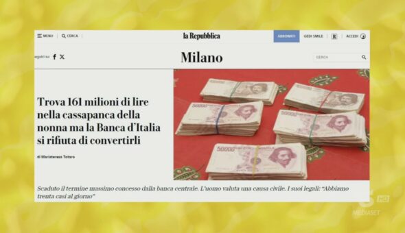 Una cassapanca ripiena di milioni