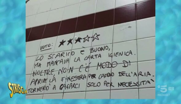 Quante stelle dai al WC? Qualcuno lo scrive sul muro