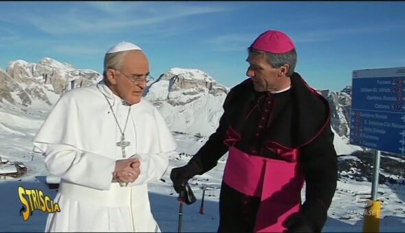 Le avventure sulla neve di Papa Bergoglio