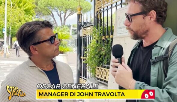 Oggi a Striscia: John Travolta e la pubblicità occulta al Festival di Sanremo. Intervista esclusiva al manager dell'attore: «Due ore in camerino con i dirigenti Rai e nessuno ci ha detto di cambiare le scarpe»