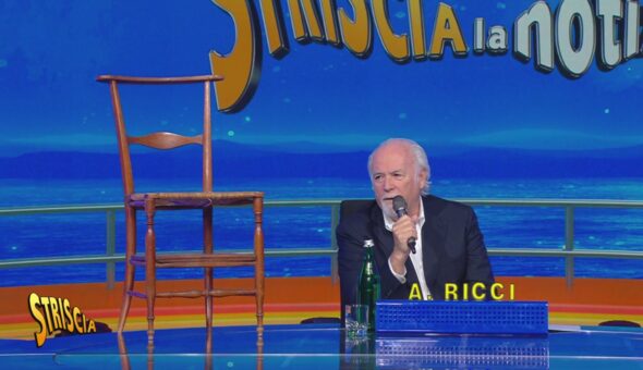 Ricci porta in studio una misteriosa sedia da preghiera di Fazio
