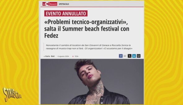 Oggi a Striscia: i tentacoli delle curve anche sull'organizzazione dei concerti di Fedez, Lazza, Emis Killa, Tony Effe e Guè Pequeno