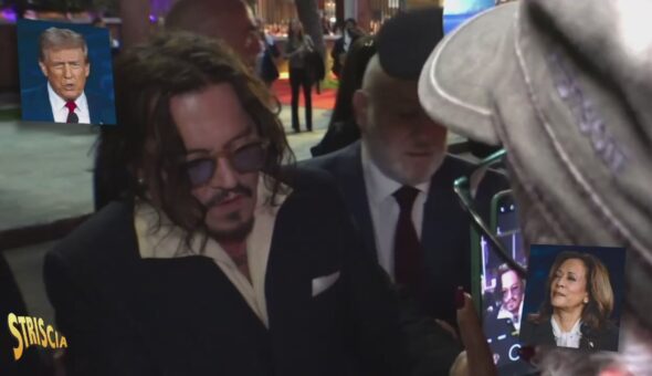 Stasera a Striscia: «Johnny, Kamala or Trump?» A Striscia la notizia l'esilarante incontro tra Enrico Lucci e Johnny Deep