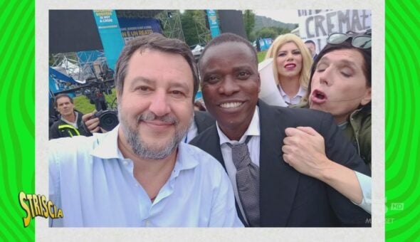 Pontida, Zia Elly e il clone di lady Boccia s'imbattono in Salvini e Vannacci