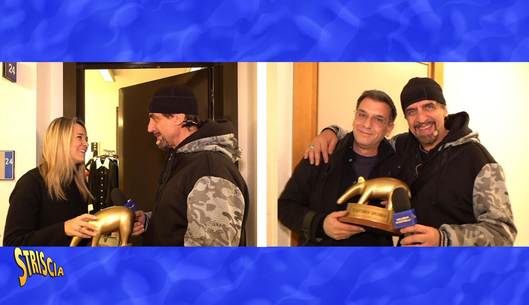 Stasera a Striscia la notizia dopo il fuorionda di Francesca Barra e Roberto Poletti Tapiro d’oro ai conduttori di 4 di sera. «Dopo Capodanno gli regalo il carbone…», scherza Barra. «Io e Francesca ci amiamo», ribatte Poletti