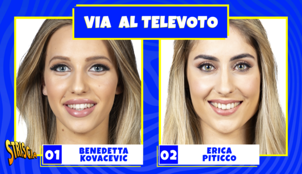 Velina bionda, vota la tua preferita tra Benedetta Kovacevic ed Erica Piticco durante la diretta di stasera