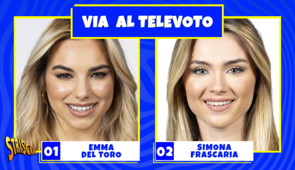 Velina bionda, vota la tua preferita tra Emma Del Toro e Simona Frascaria durante la diretta di stasera