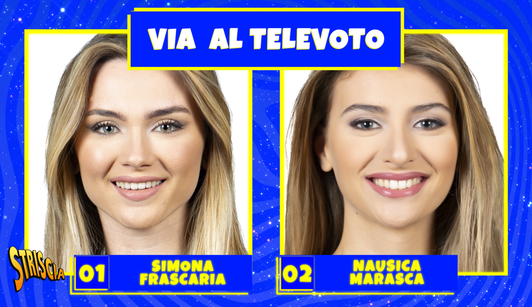 Stasera la finalissima per la scelta della Velina bionda di Striscia! Chi vincerà tra Simona Frascaria e Nausica Marasca?