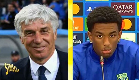 Barcellona-Atalanta, gaffe di Balde in conferenza stampa: «Gasperini? Non lo conosco, chi è?». Ci pensa Striscia a fargli conoscere mister 