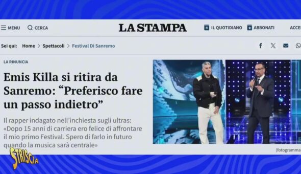 Questa sera - Emis Killa ritira la sua partecipazione da Sanremo 2025: indagato nell'inchiesta ultrà a Milano