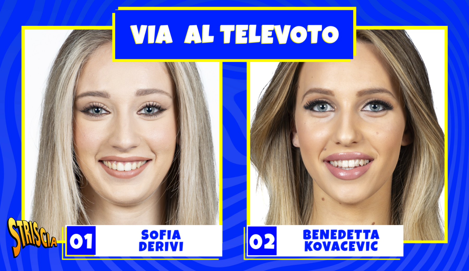 Velina bionda, vota la tua preferita tra Sofia Derivi e Benedetta Kovacevic durante la diretta di stasera