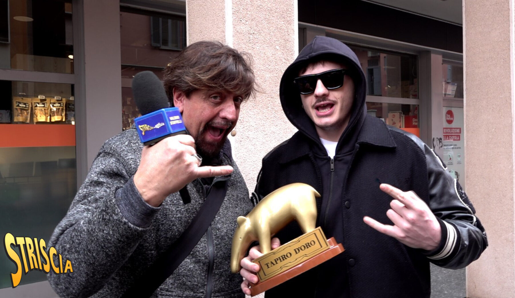 Oggi a Striscia Tapiro d’oro a Olly per la vittoria del Festival “oscurata” da Marta Donà
