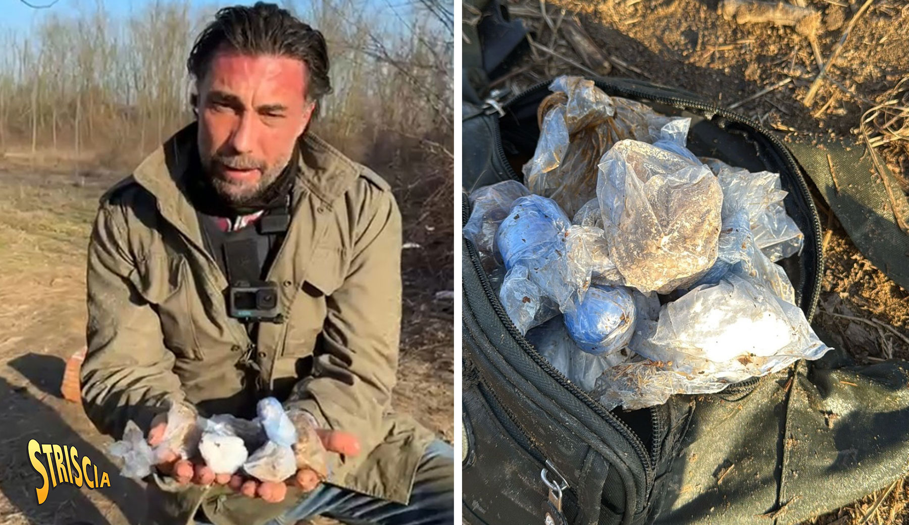 Stasera a Striscia: Vittorio Brumotti a Parona (Pavia). Mezzo chilo di droga recuperato dall’inviato del tg satirico durante un servizio sullo spaccio