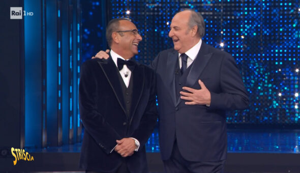 Le emozioni di Gerry Scotti a Sanremo 2025: debutta cantando e scherza su Rkomi senza maglietta della salute! E durante le prove piange per la canzone di Cristicchi e stupisce tutti con un pezzo di Bob Dylan