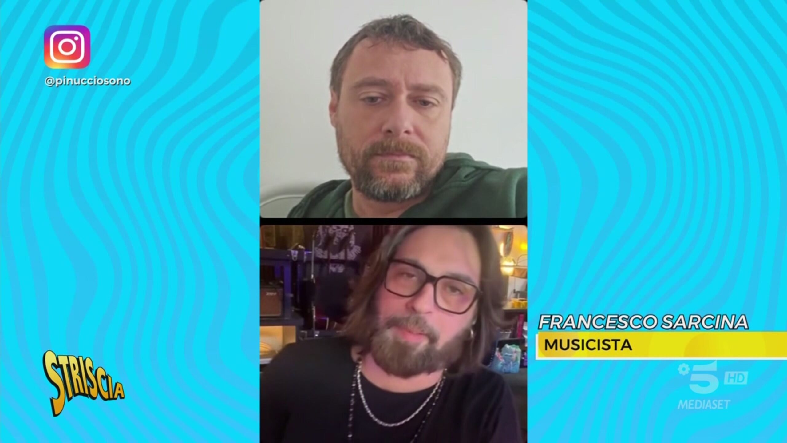 Sarcina in diretta social con Pinuccio: “A Sanremo i cantanti aiutati dal migliorizer”