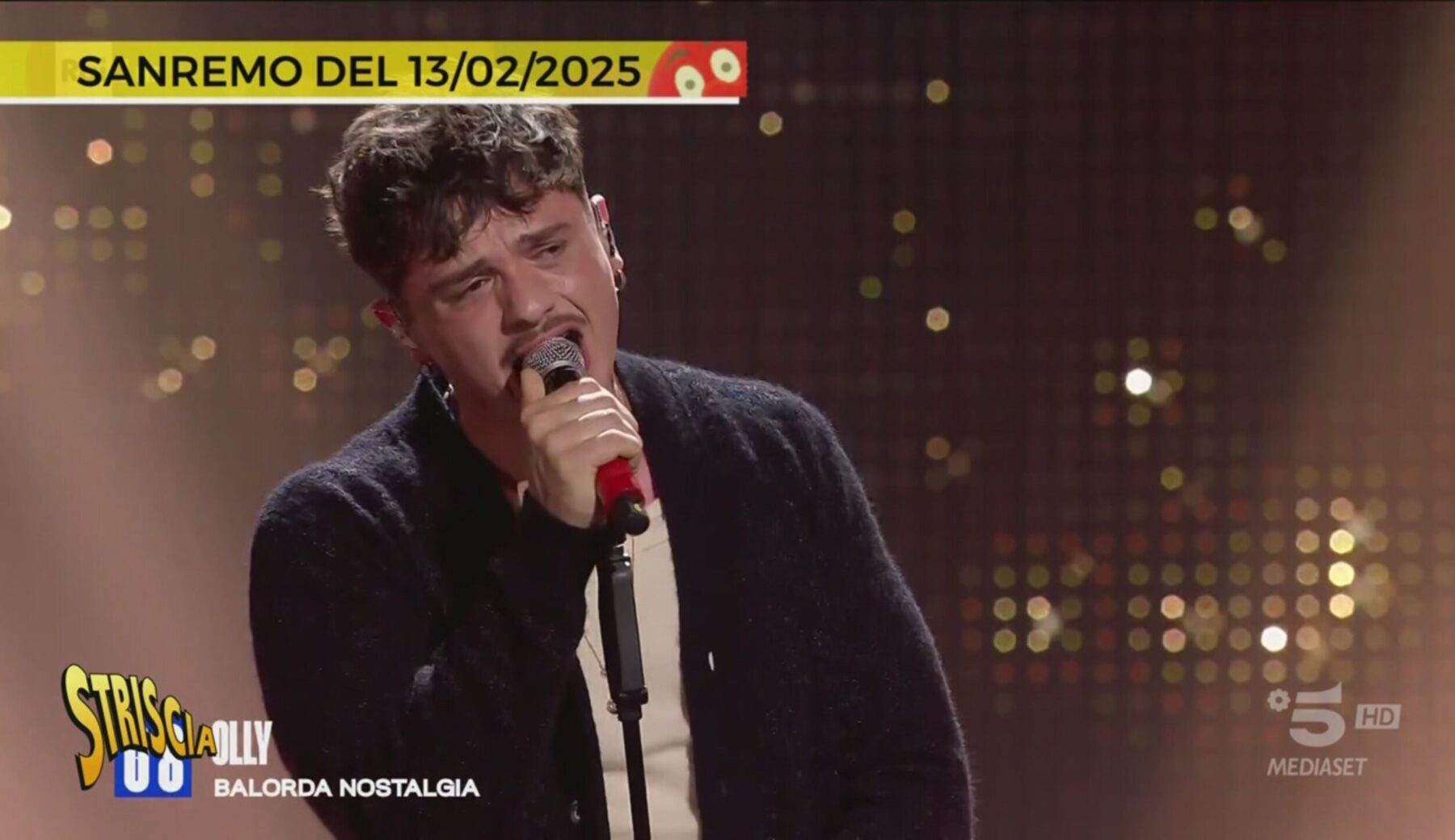 Sanremo: quando Striscia notò che il video di “Balorda nostalgia” di Olly era simile a quello di un’altra canzone