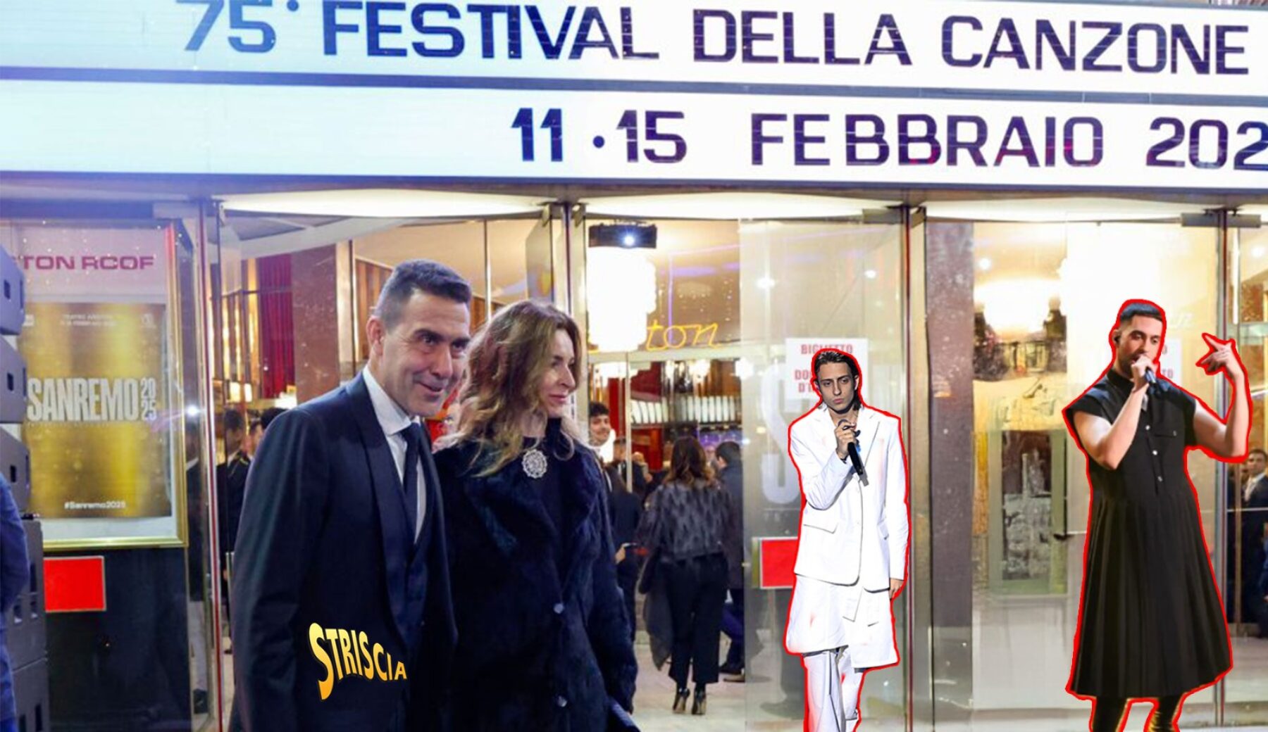 Vannacci e la moglie ieri: «Meno male che non c’erano uomini con la gonna». Ma stasera ecco i veli di Mahmood e i guanti di Achille Lauro