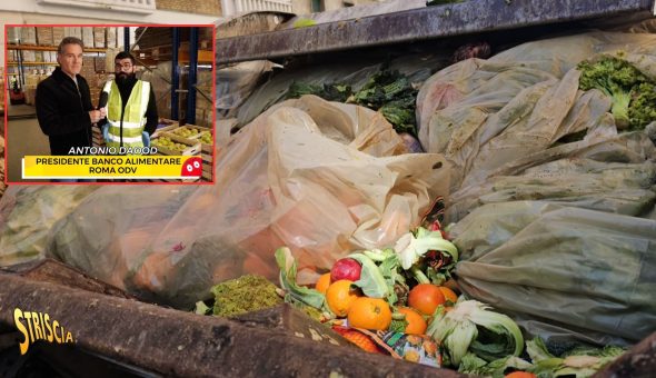 Stasera a Striscia tonnellate di cibo buttato dai supermercati: le immagini shock di Jimmy Ghione a Roma