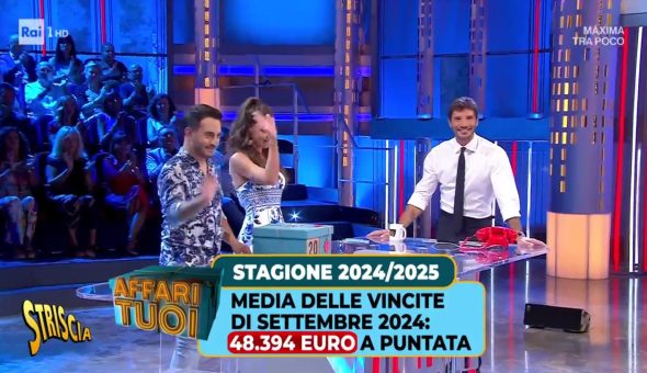 Affari tuoi, anche con De Martino vincite pilotate per favorire il debutto del nuovo conduttore e affondare l'esordio di Amadeus sul Nove: i nuovi documenti di Striscia