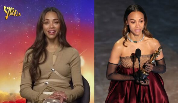 Zoe Saldaña, da Avatar all’Oscar per Emila Pérez: eccola nell’intervista a Striscia la notizia