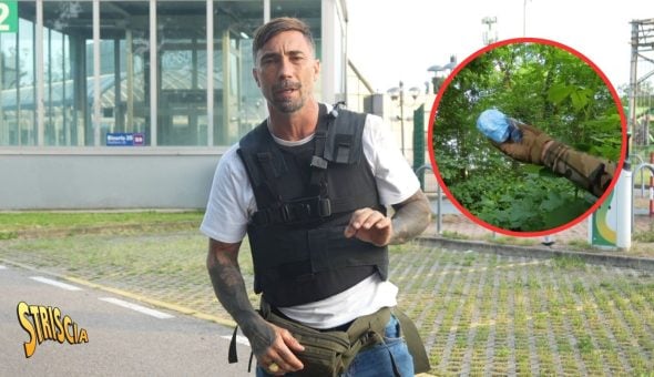 Maxi piazza di spaccio scoperta da Vittorio Brumotti nei boschi di Saronno (Varese). Stasera a Striscia