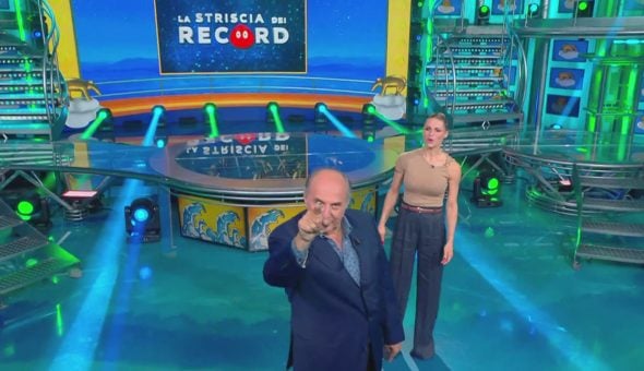Lei, lui e l'orso, il numero di magia di Elvira Di Fino e Giovanni Mangone. E il record di Andrea Ballarin in tv