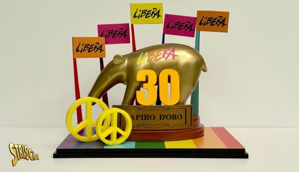 Striscia a fianco di Libera: all’asta un Tapiro personalizzato per celebrare 