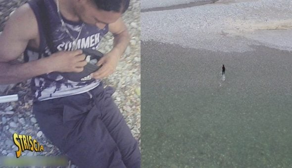 Martinengo, lo spacciatore vendi-morte si lancia nel fiume e tra i campi di mais per scappare da Brumotti