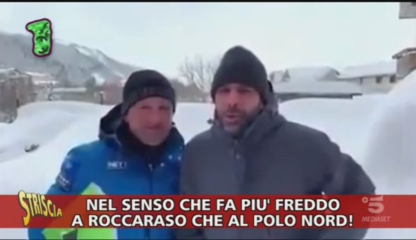 Checco Zalone: «Mamma, fa più freddo a Roccaraso che al Polo Nord!»