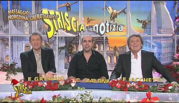 Che bella giornata! Checco Zalone ospite di Striscia tra Greggio e Iacchetti