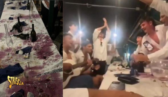 Bufera social su Olly per il tavolo lasciato in condizioni pietose: mozziconi, vino rovesciato, avanzi. E il vincitore di Sanremo a febbraio ricevette un Tapiro