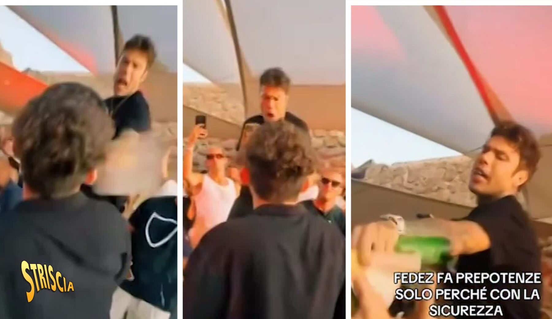 «Fedez fa il prepotente solo perché è con la sicurezza»: gli utenti si scatenano dopo il “calcio” in discoteca