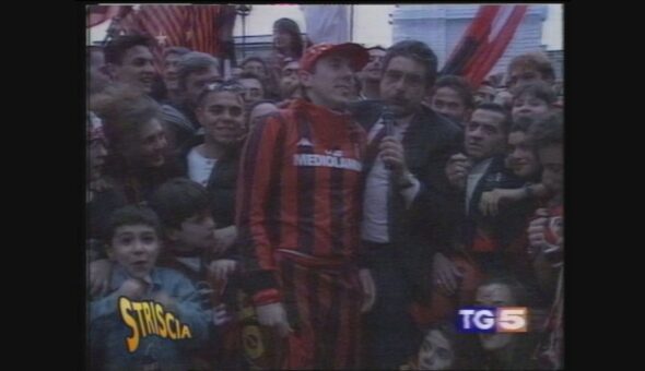 Il Milan vinse lo scudetto e Franco Ligas orchestrò il servizio con i tifosi
