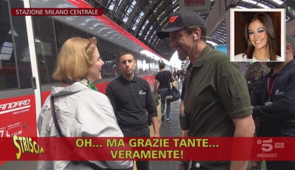 Giorgia Palmas derubata della valigia in treno. Di questo tipo di furto si era già occupata Striscia con Staffelli.