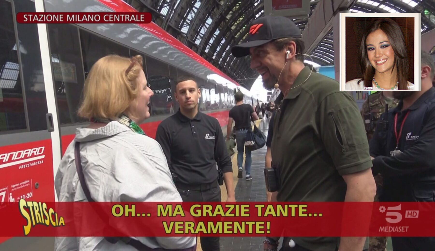 Giorgia Palmas derubata della valigia in treno. Di questo tipo di furto si era già occupata Striscia con Staffelli.
