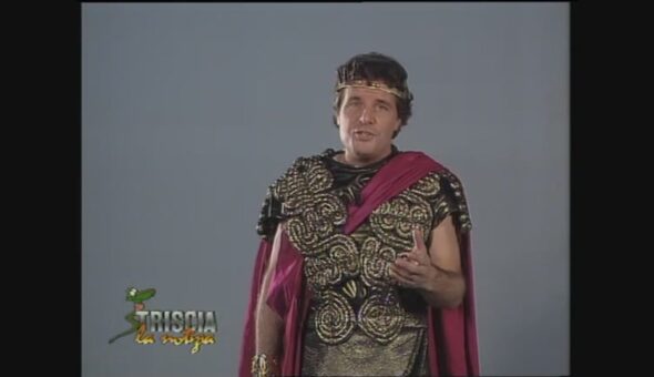 Mauro Di Francesco e Teo Teocoli vestiti da Proci a Paperissima