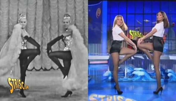 Addio alle gemelle Kessler: gli stacchetti omaggio di Nargi e Caracciolo a Striscia