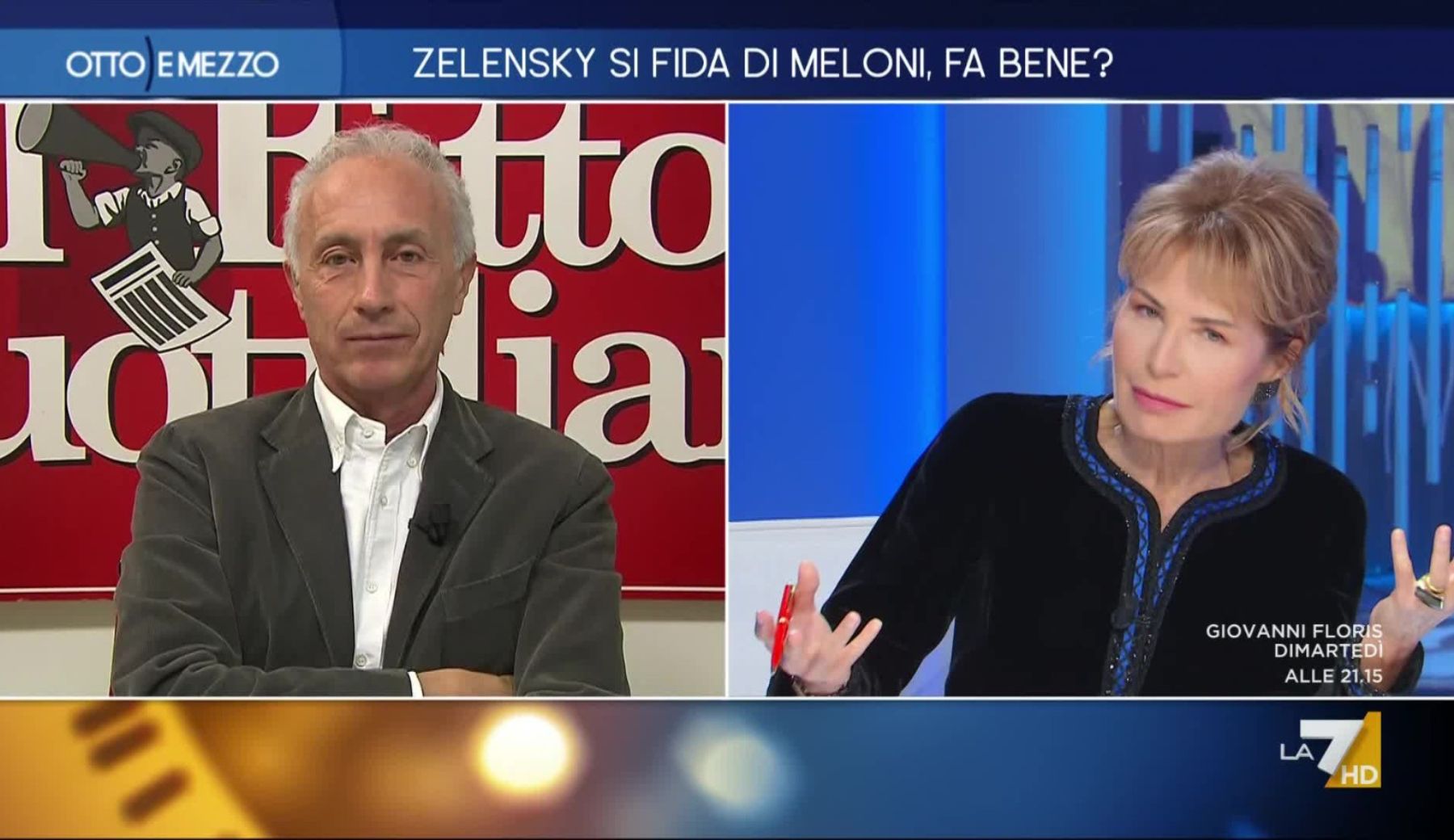 Lite Gruber-Travaglio: «Le mie non sono opinioni», «Sono verità rivelate, certo!»