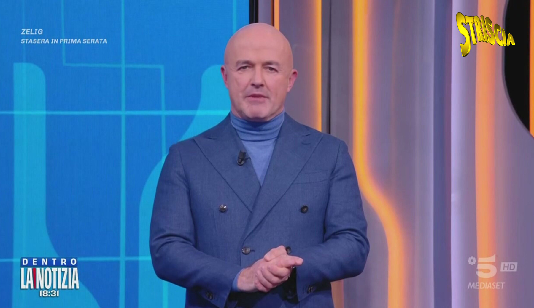 Nuzzi: «Evviva Striscia! Senza satira e comicità non andiamo da nessuna parte»