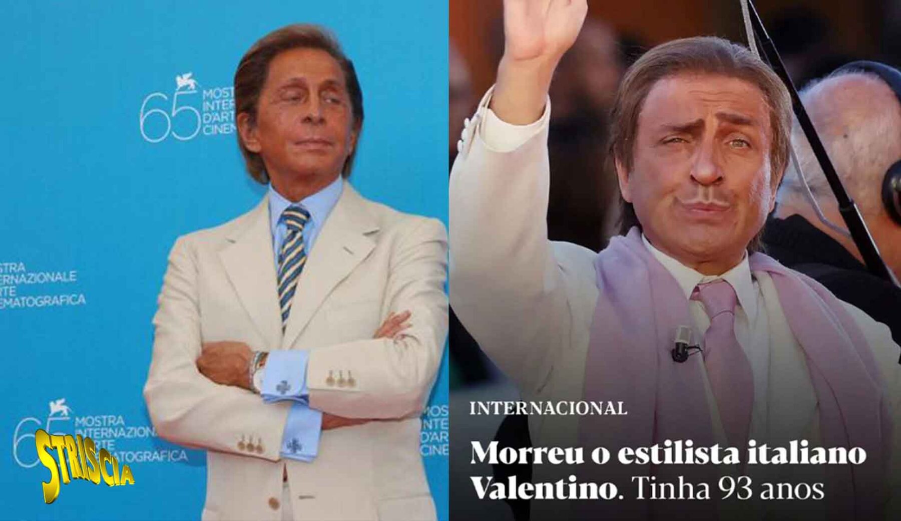 Incredibile gaffe di Jornal Expresso: confuso Valentino Garavani con l’imitatore Dario Ballantini di Striscia