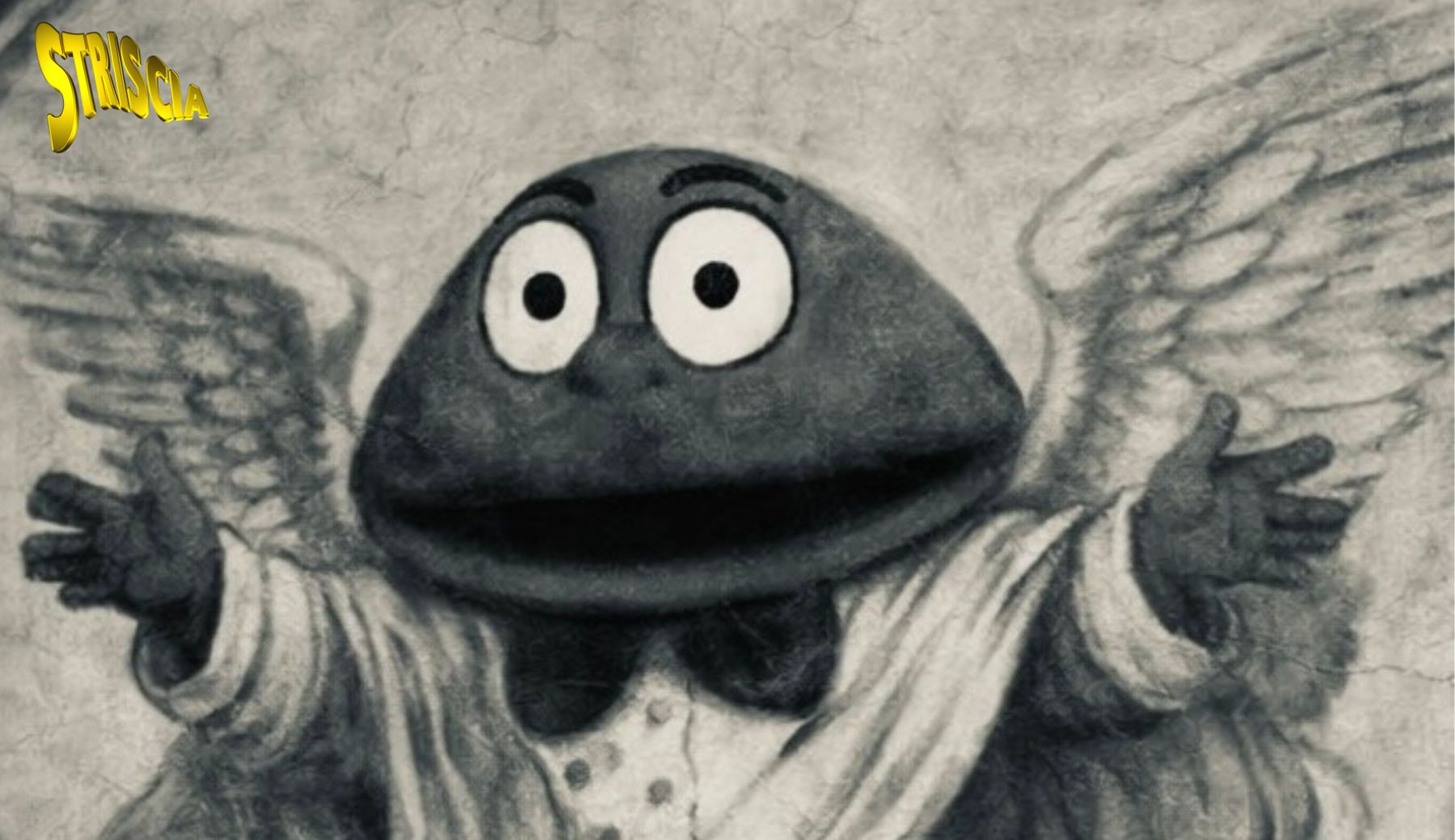 Il restauro definitivo dell’affresco tanto discusso sul web: Meloni o Gabibbo?