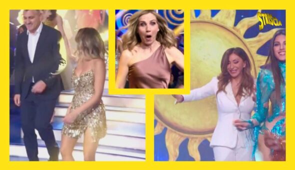 Christian Vieri cade dalle scale di Striscia. È in buona compagnia, dopo gli scivoloni di Lorella Cuccarini e Sabrina Salerno