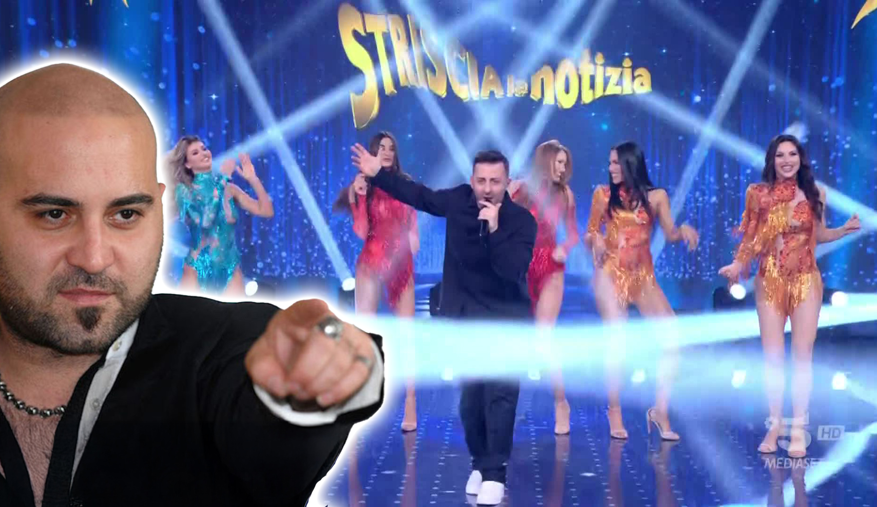 Giuliano Sangiorgi canta “Fritto Misto” del Gabibbo a Striscia la notizia