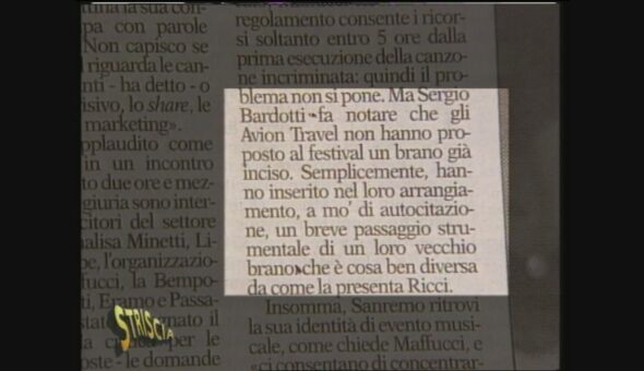 Il Giornale parla del plagio di Sanremo