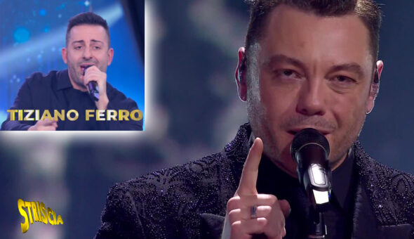 Tiziano Ferro canta “Fritto Misto” del Gabibbo