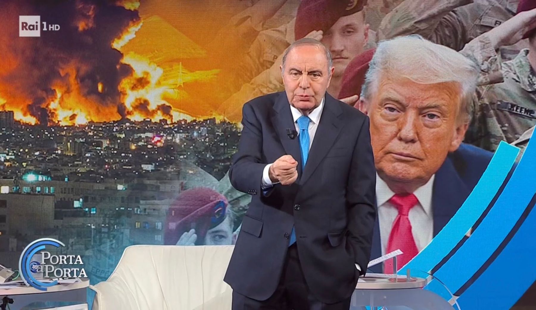 Saltano i “nei” a Bruno Vespa che sbrocca con la Rai