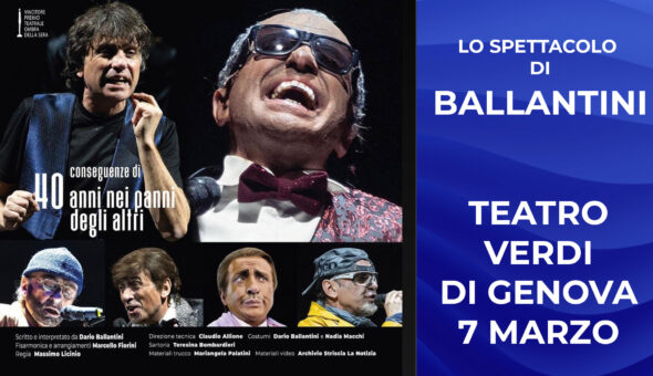 “Lo spettacolo di Ballantini” arriva a Genova il 7 marzo: ecco i link per acquistare i biglietti